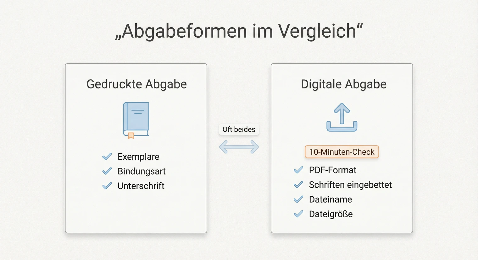 Abgabeformen der Bachelorarbeit: Digital, gedruckt oder beides | BachelorHero