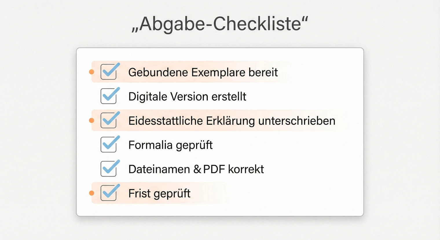 Abgabe-Checkliste für die Masterarbeit: letzte Schritte vor der Abgabe | BachelorHero