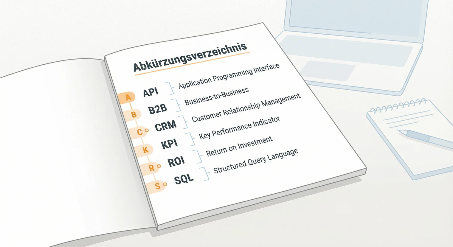 Abkürzungsverzeichnis Bachelorarbeit 2026: Aufbau, Regeln & Beispiele | BachelorHero