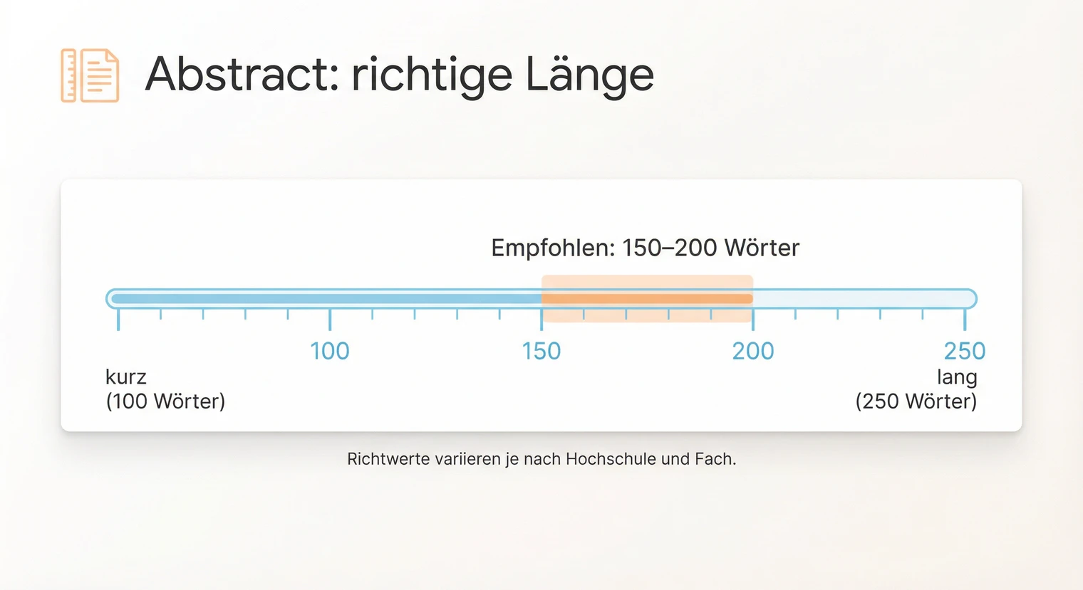 Abstract Seminararbeit Länge: Richtwerte von 100 bis 250 Wörtern | BachelorHero