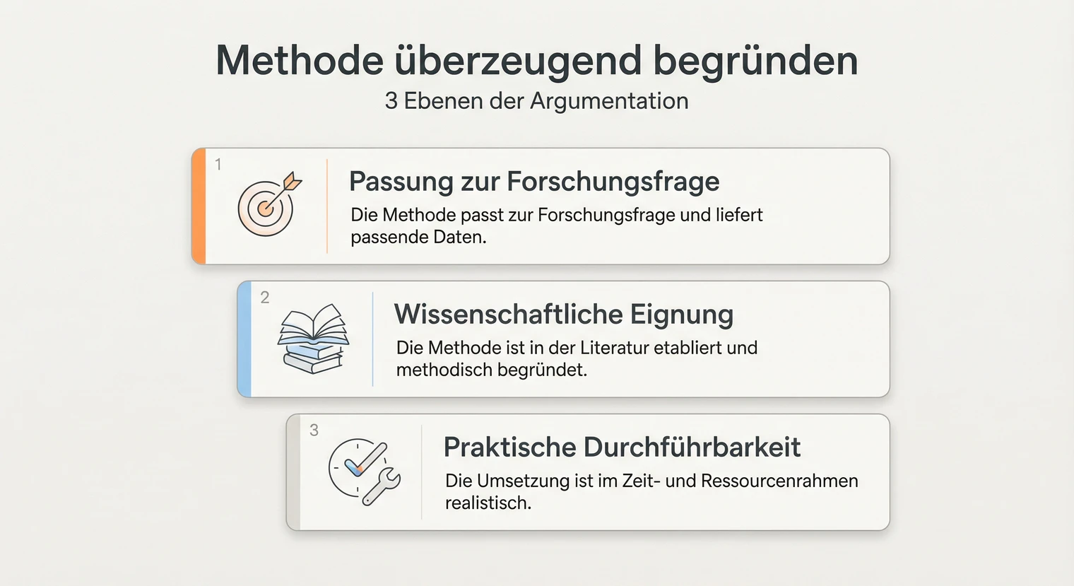 Forschungsmethode wissenschaftlich begründen: Checkliste und Formulierungen | BachelorHero