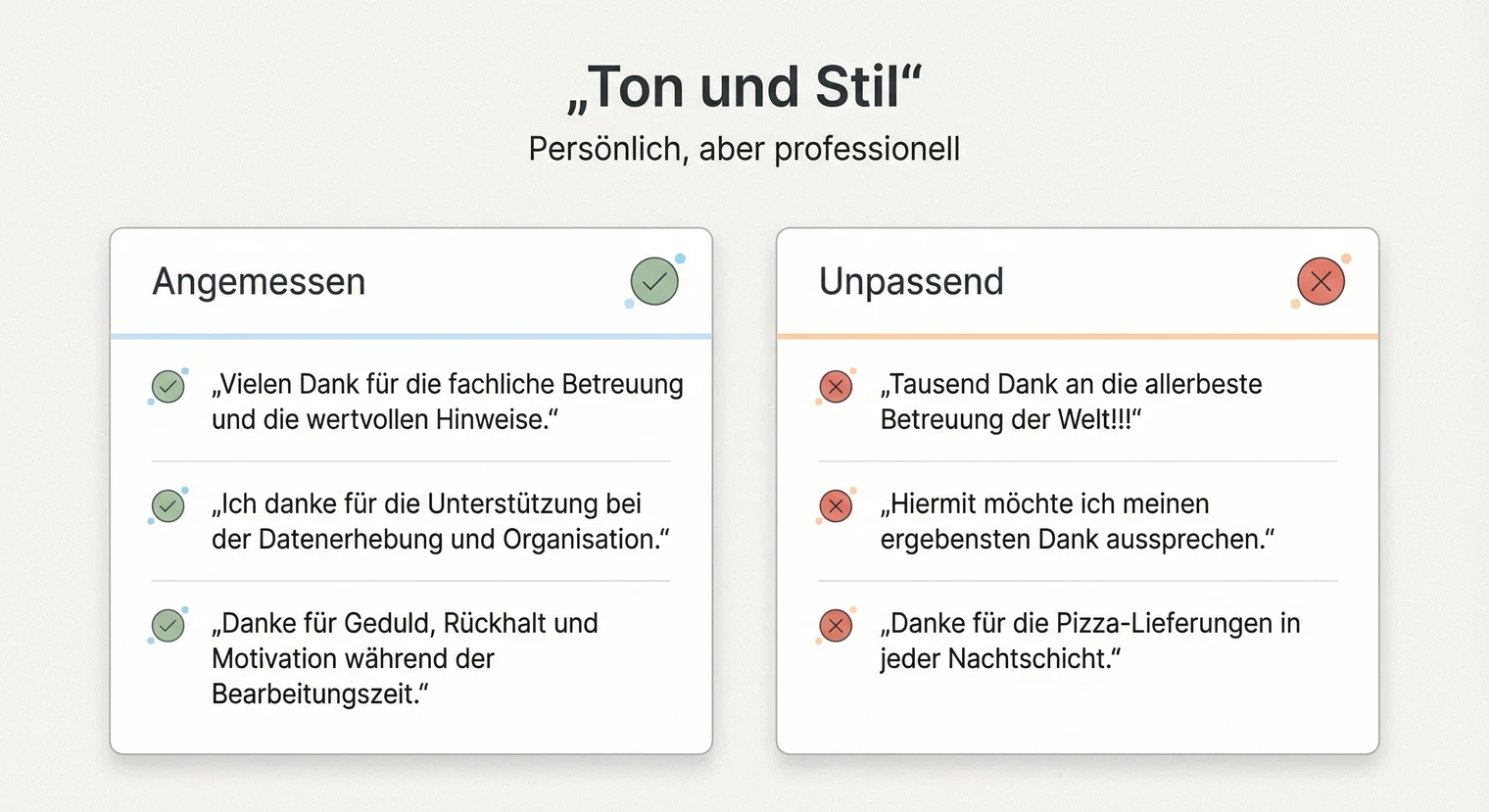 Der richtige Ton für die Danksagung der Bachelorarbeit: Dos and Don'ts | BachelorHero