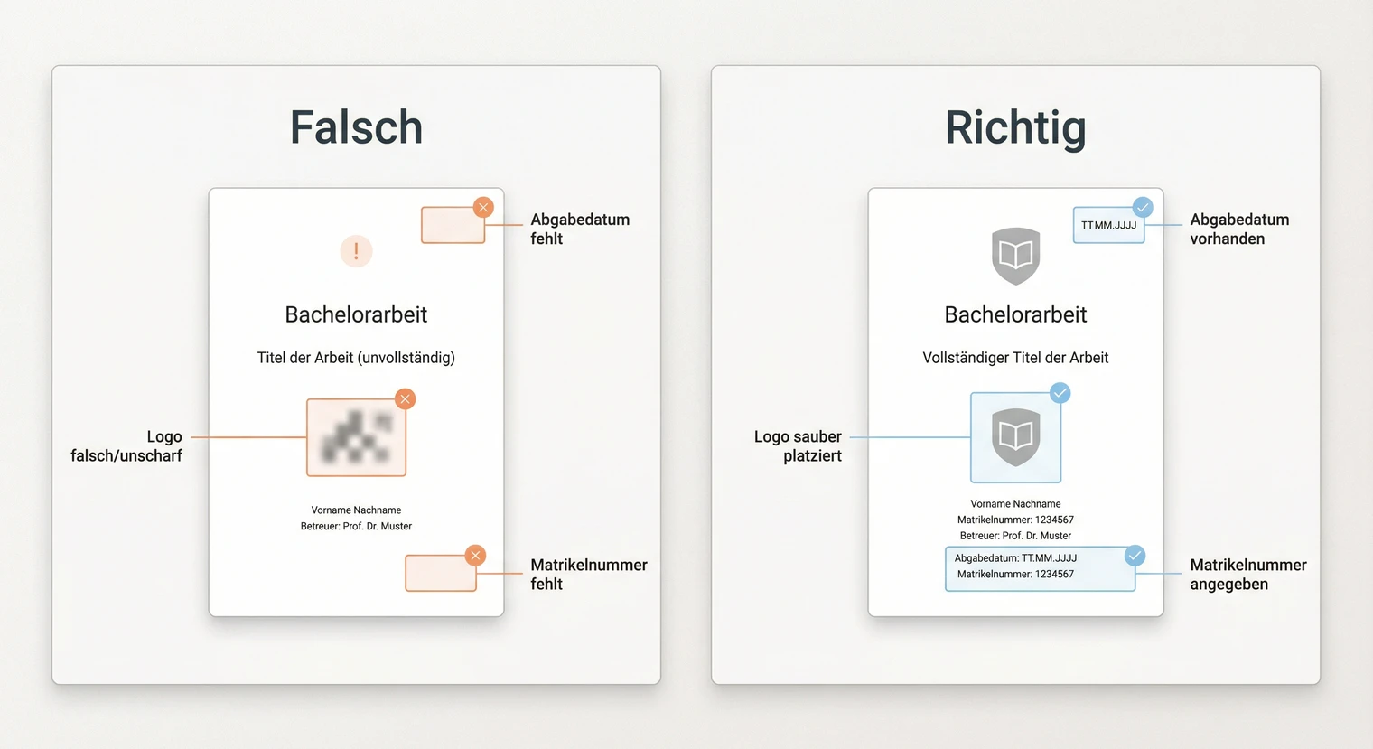 Typische Fehler beim Deckblatt der Bachelorarbeit vermeiden | BachelorHero