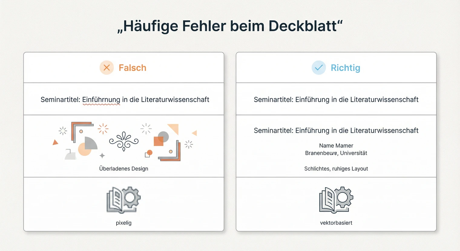 Häufige Fehler beim Deckblatt der Hausarbeit und wie du sie vermeidest | BachelorHero