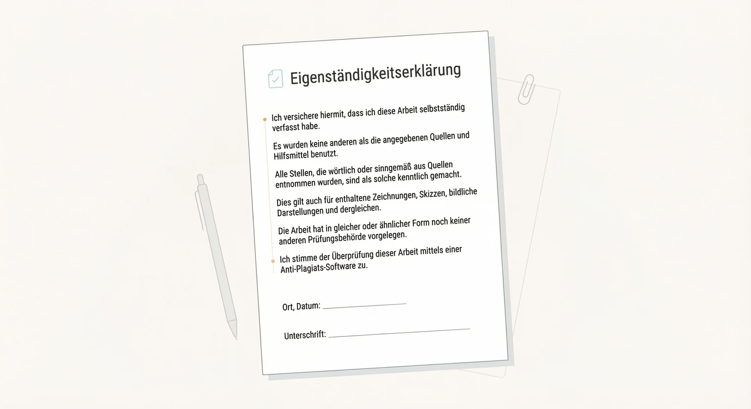 Eigenständigkeitserklärung erstellen | BachelorHero