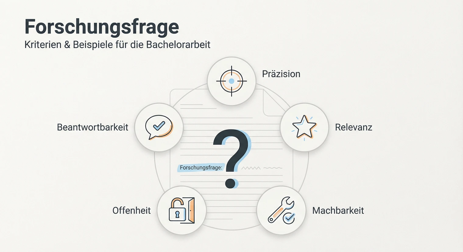 Forschungsfrage Bachelorarbeit: Definition, Kriterien & Beispiele 2026 | BachelorHero