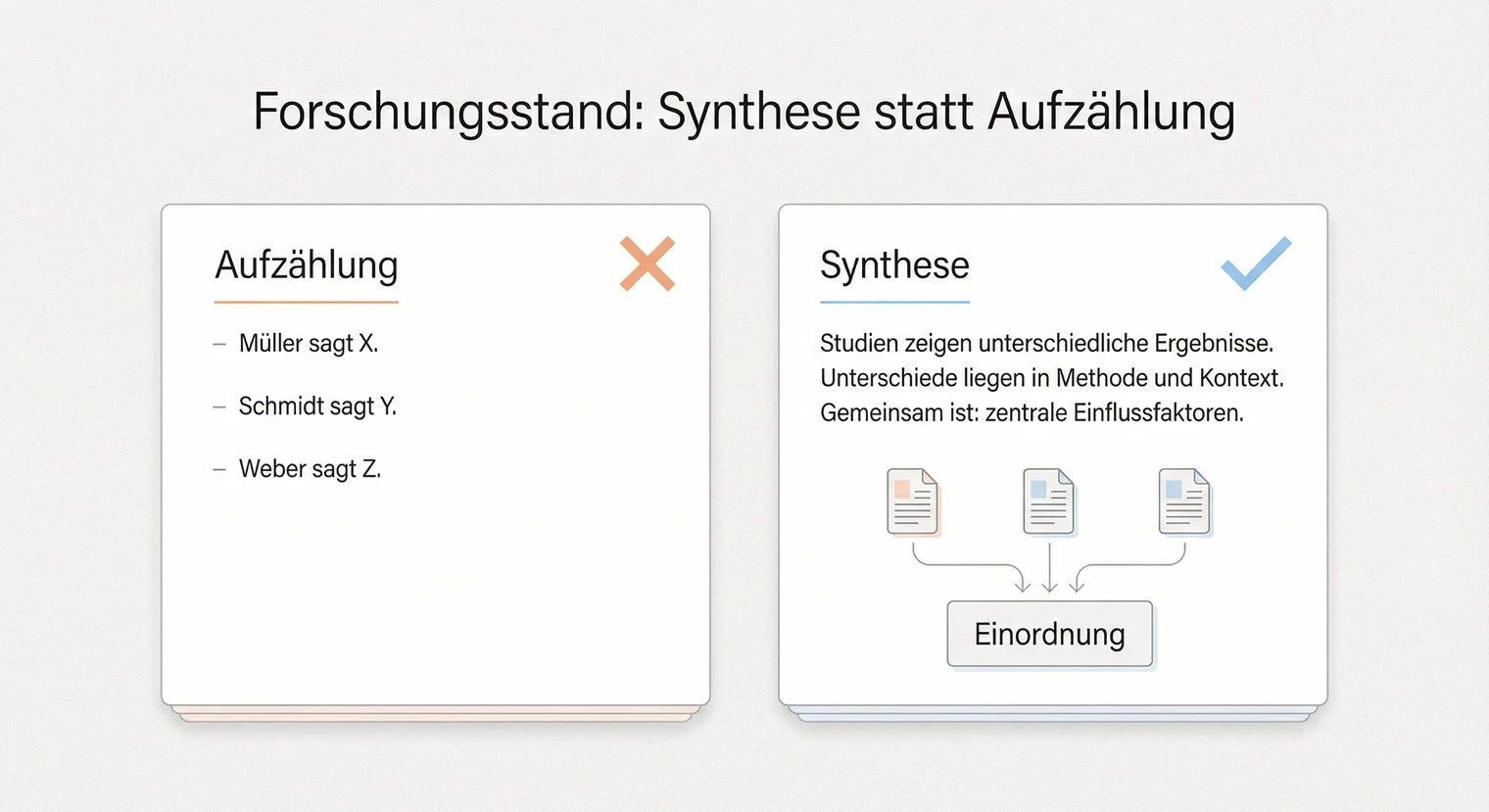 Kritische Synthese im Forschungsstand: Befunde vergleichen und einordnen | BachelorHero