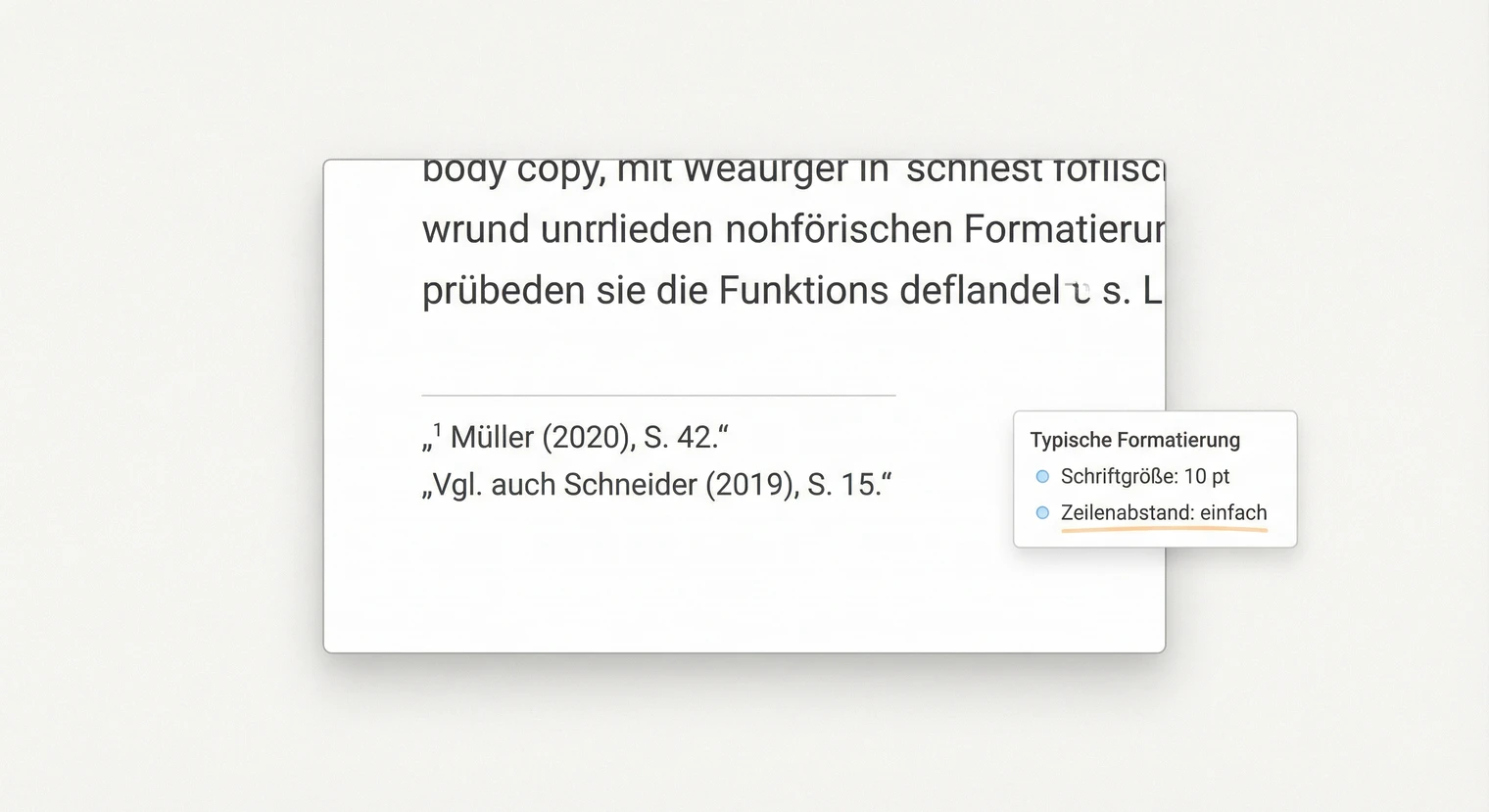 Korrekte Formatierung einer Fußnote mit Schriftgröße 10 Punkt | BachelorHero