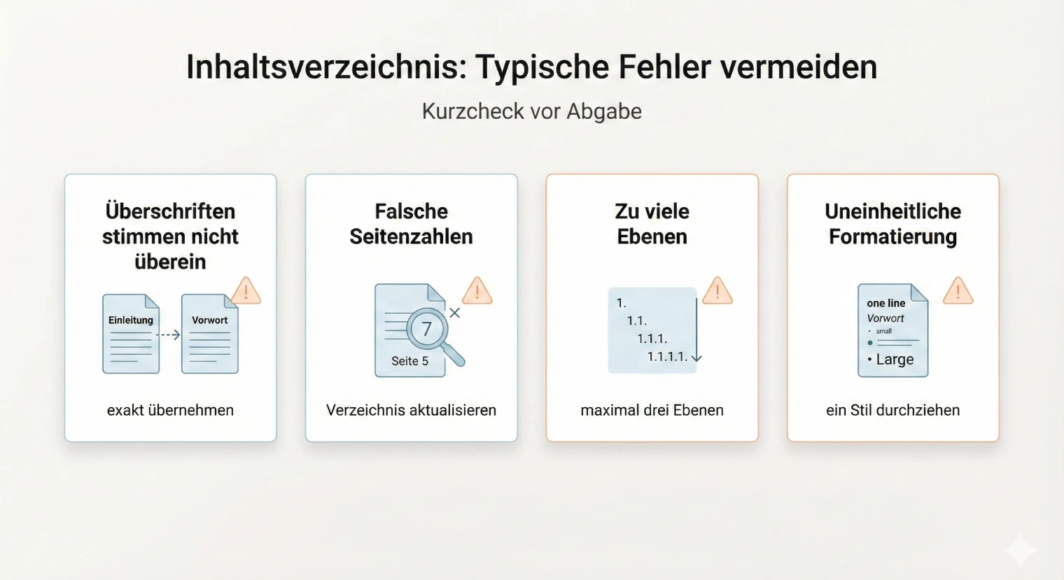 Typische Fehler im Inhaltsverzeichnis vermeiden | BachelorHero