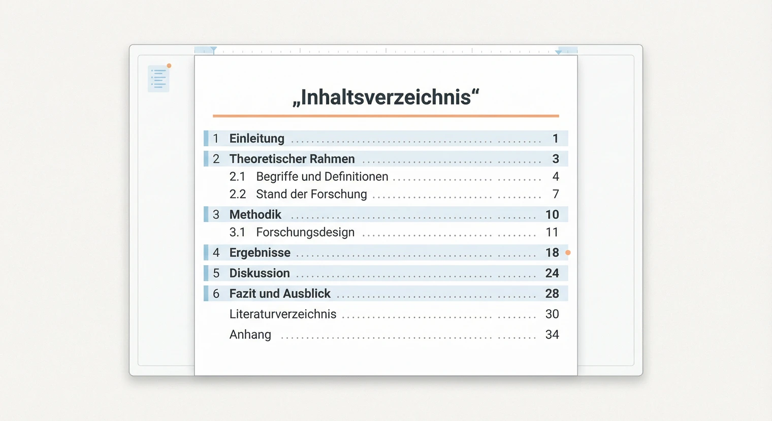 Inhaltsverzeichnis Masterarbeit 2026: Aufbau, Formatierung & Beispiel | BachelorHero