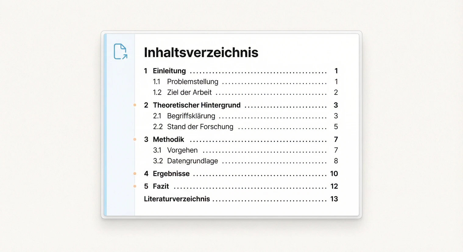 Inhaltsverzeichnis erstellen | BachelorHero