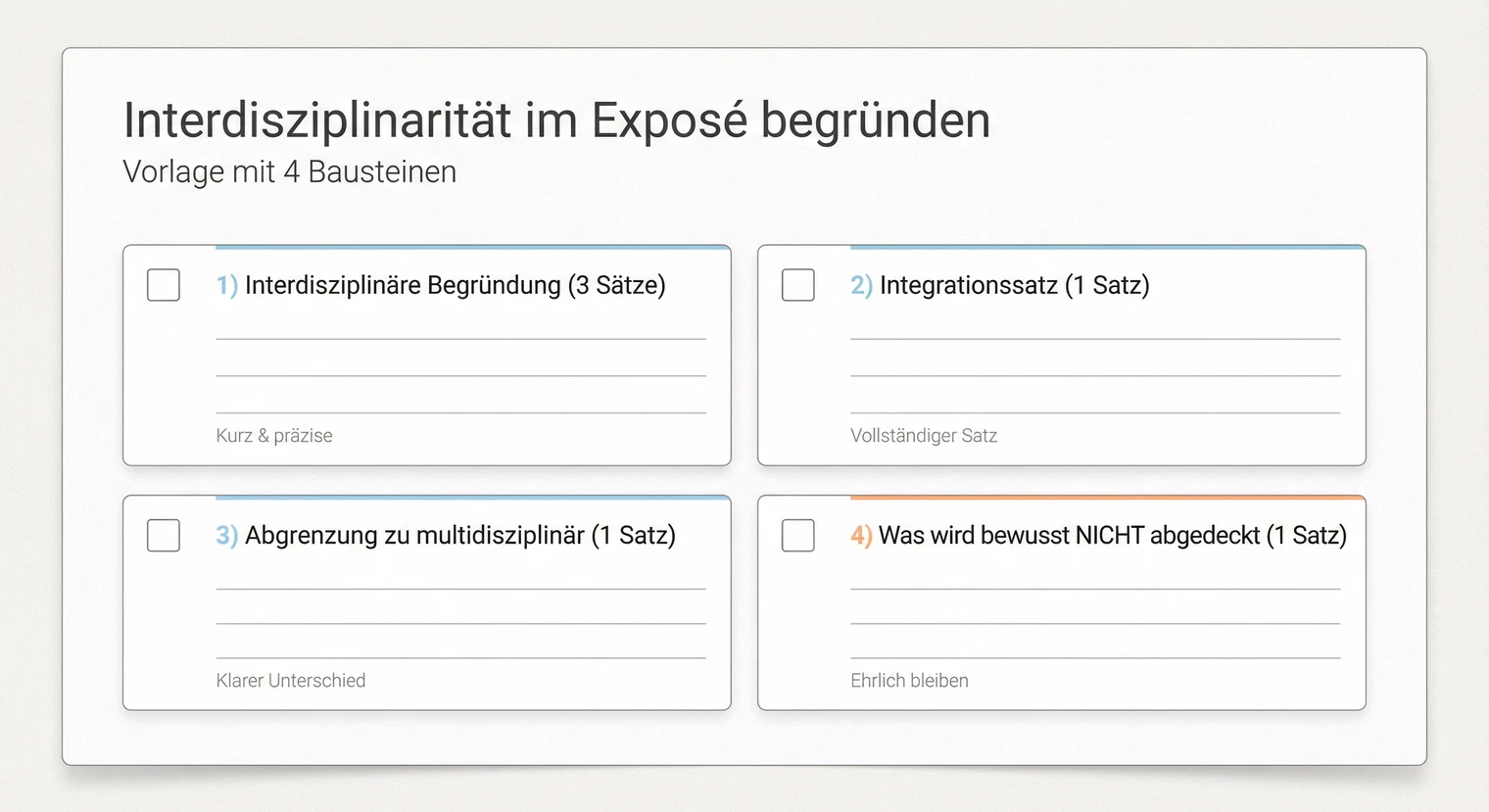 Interdisziplinarität im Exposé begründen: Struktur und Vorlage | BachelorHero