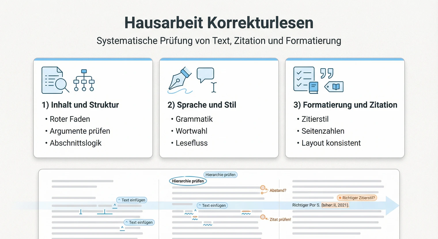 Hausarbeit Korrekturlesen: Checkliste & Tipps 2026 | BachelorHero