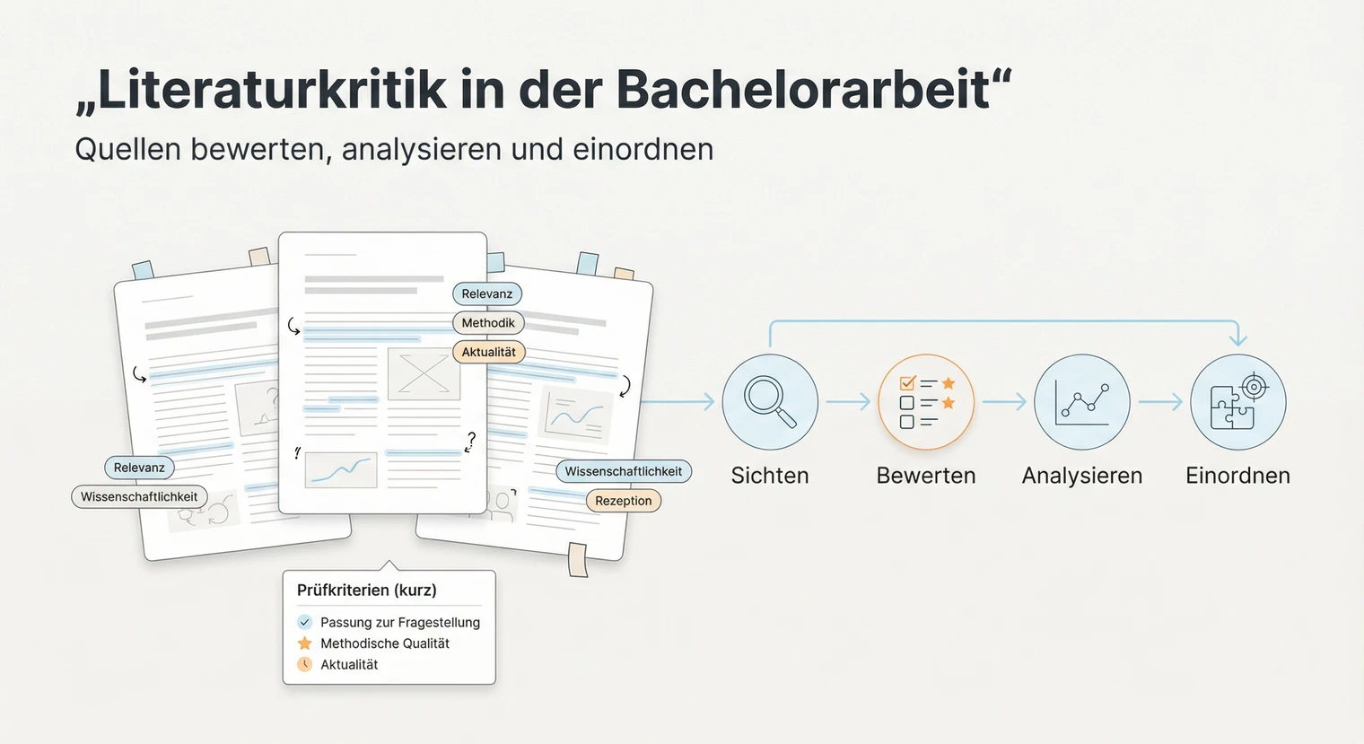 Literaturkritik Bachelorarbeit 2026: Bewertung, Struktur & Formulierungen | BachelorHero