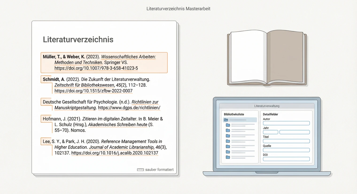 Literaturverzeichnis Masterarbeit 2026: Aufbau, Reihenfolge & Beispiele | BachelorHero