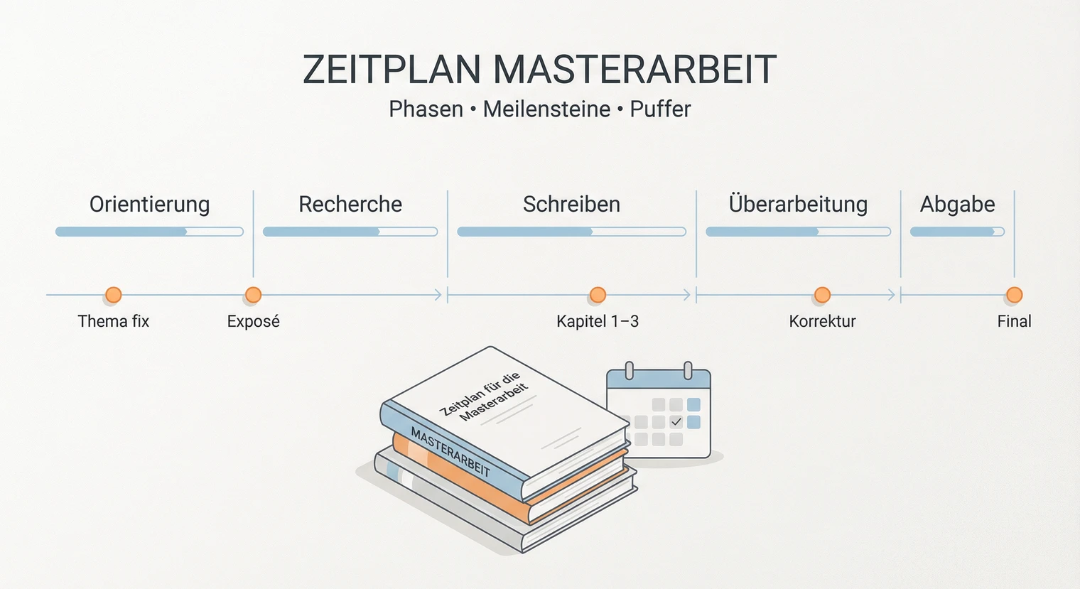 Zeitplan Masterarbeit 2026: Vorlagen für 3, 4 und 6 Monate | BachelorHero