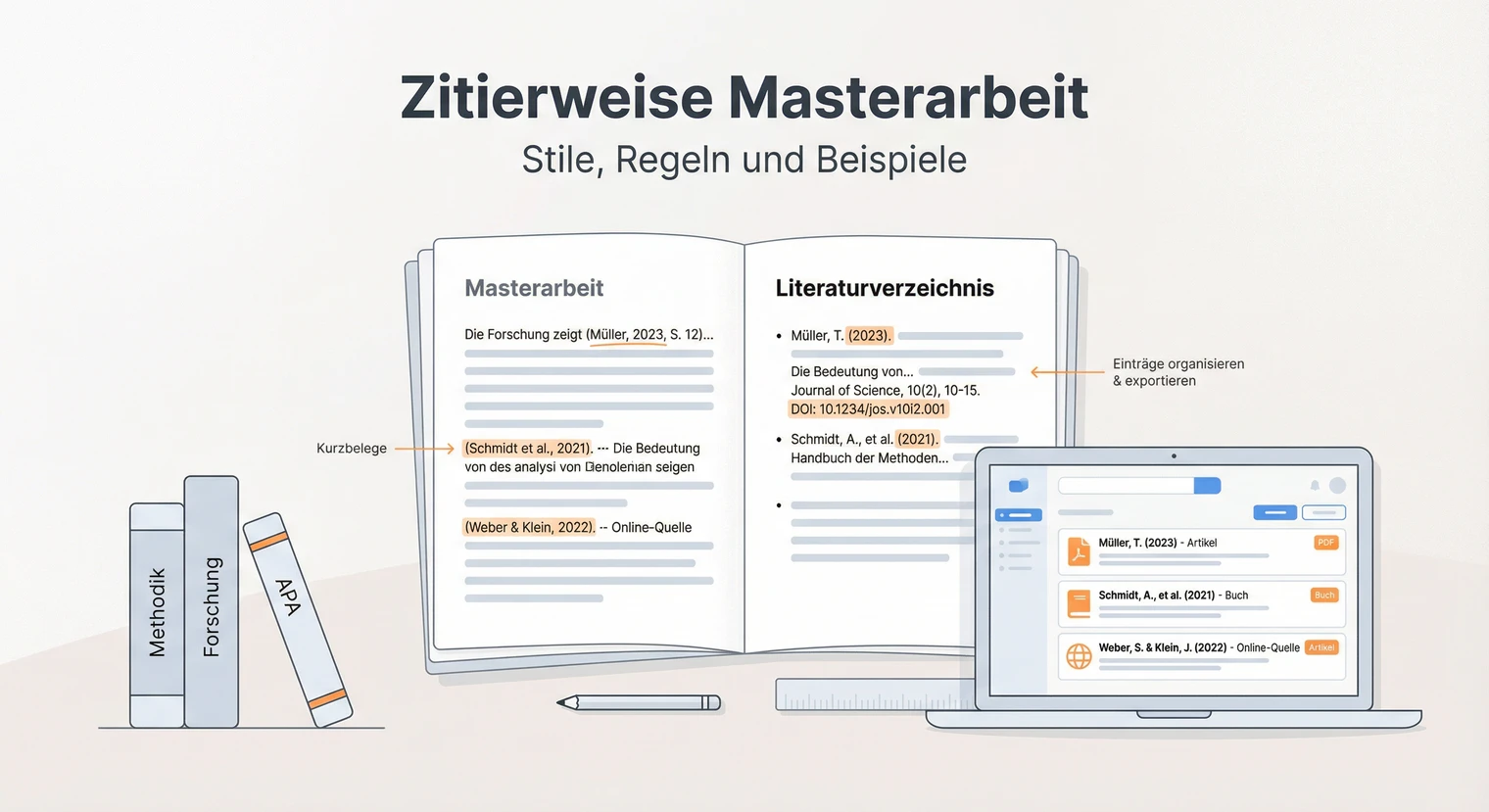 Zitierweise Masterarbeit 2026: Stile, Regeln und Beispiele | BachelorHero