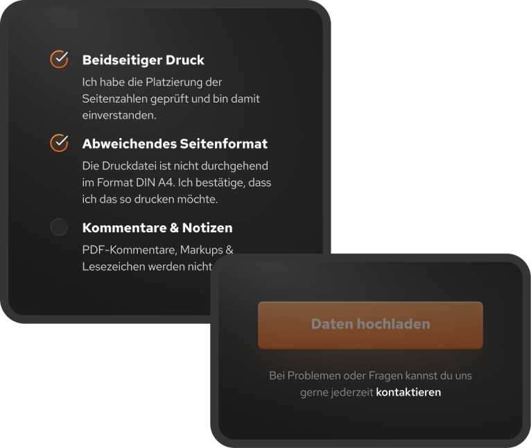 Druckdaten Vorschau & Prüfung