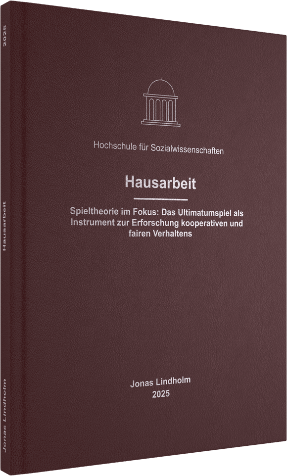 Hardcover mit Prägung in Silber