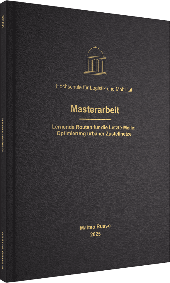 Schwarzes Hardcover mit Goldprägung