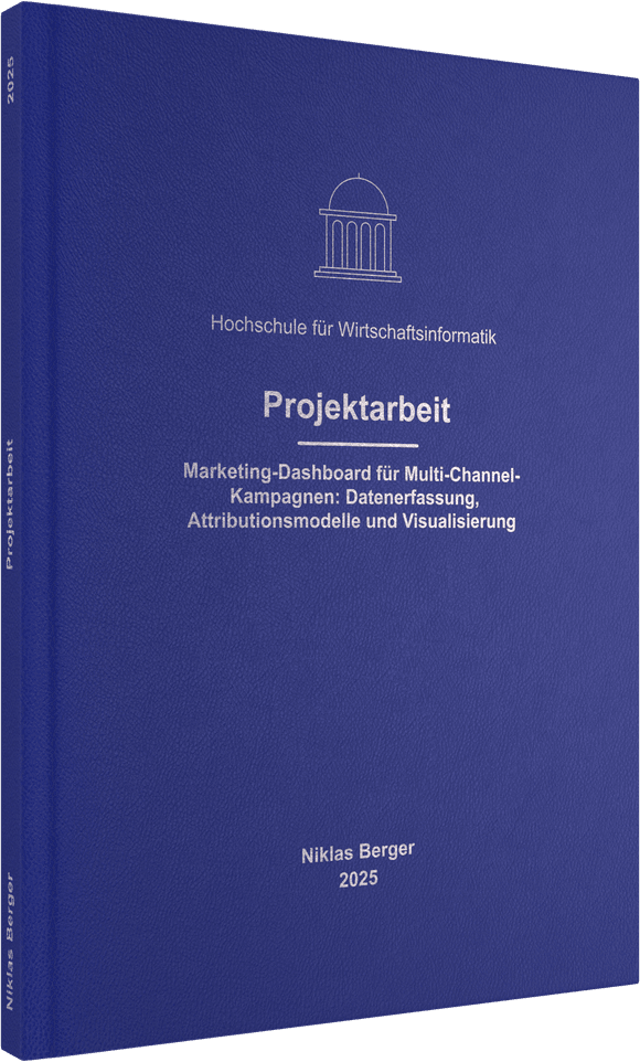 Hardcover mit Prägung in Silber