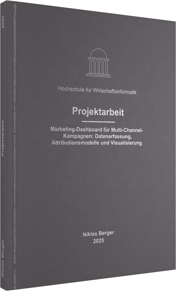 Hardcover mit Prägung in Silber