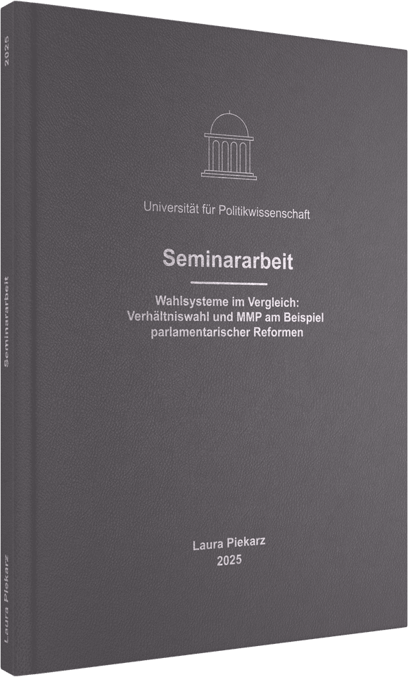 Hardcover mit Prägung in Silber