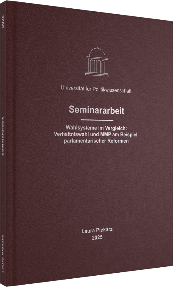 Hardcover mit Prägung in Silber
