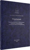 Projektarbeit im blauen Premium Hardcover mit Silberprägung