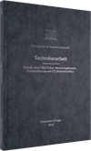 Technikerarbeit im grauen Premium Hardcover mit Silberprägung