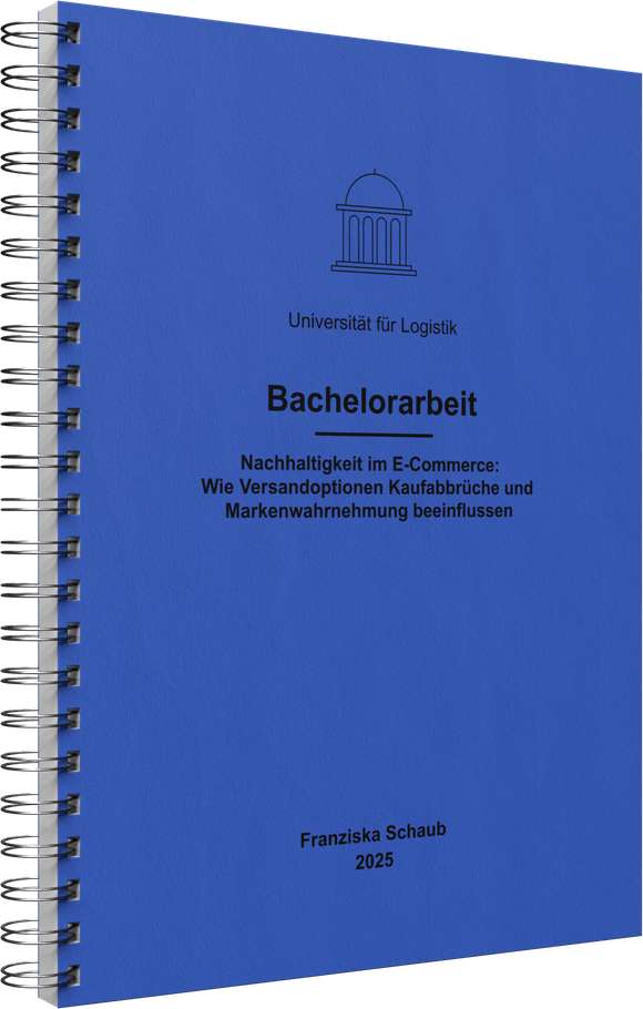 Spiralbindung mit blauem Kartondeckel